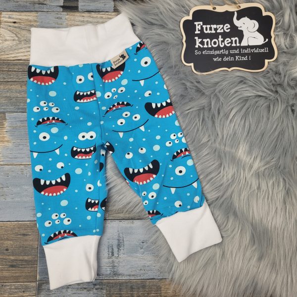 Pumphose "Blau mit Monster" Gr. 68
