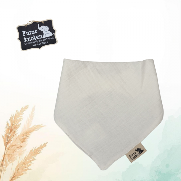 Musselinhalstuch Uni "Weiß"