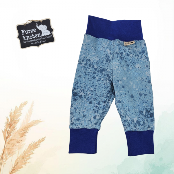 Pumphose "Blau gesprenkelt" Gr. 68