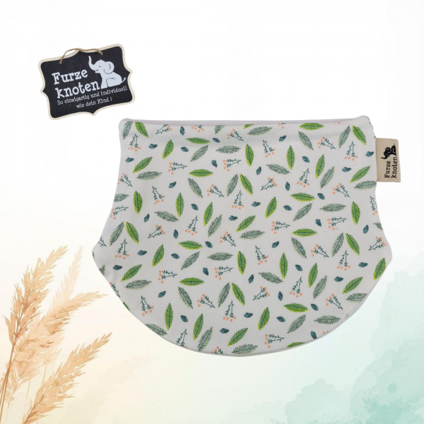 Halssocke "Blüten und Blätter Weiß"