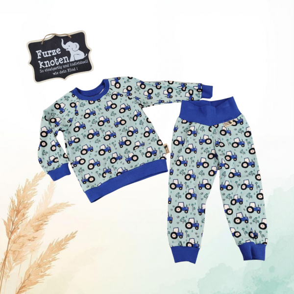 Schlafanzug lang Gr. 86 "Traktor"