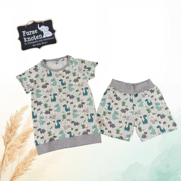 Schlafanzug kurz  "Baby Dinos"